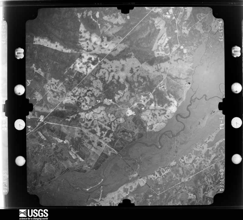 U.S. Geological Survey aerial photograph, 1973-03-01, scale 1:76000