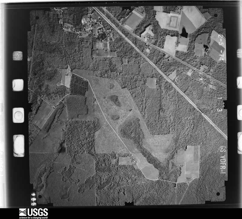U.S. Geological Survey aerial photograph, 1975-02-01, scale 1:15000