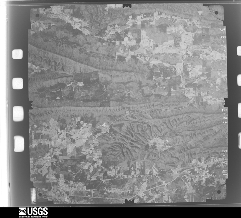 U.S. Geological Survey aerial photograph, 1977-03-08, scale 1:80000