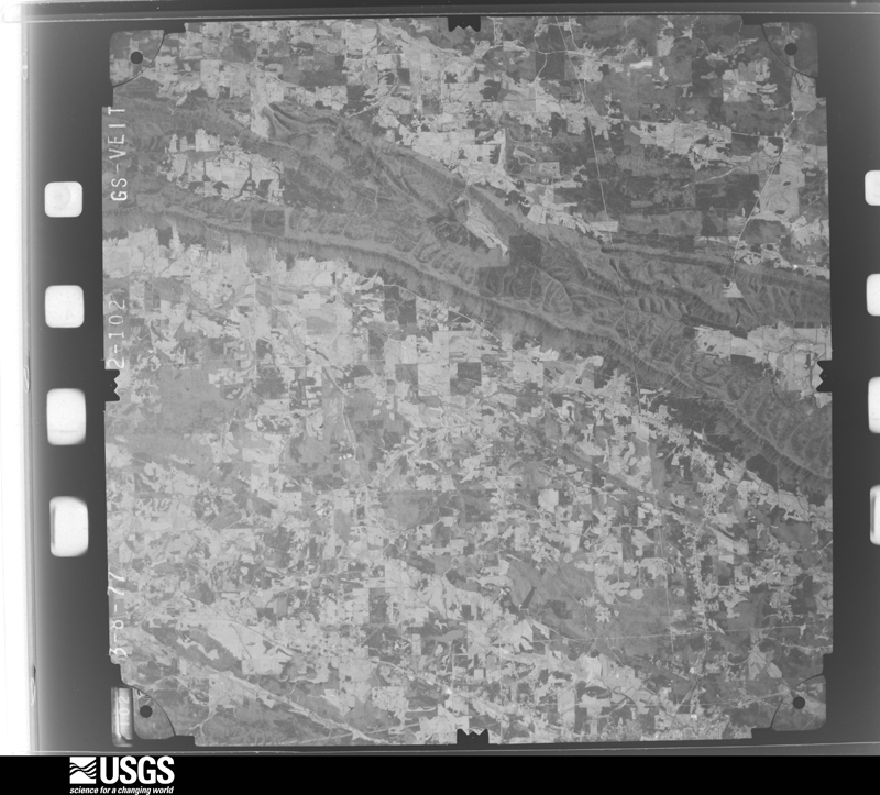 U.S. Geological Survey aerial photograph, 1977-03-08, scale 1:80000