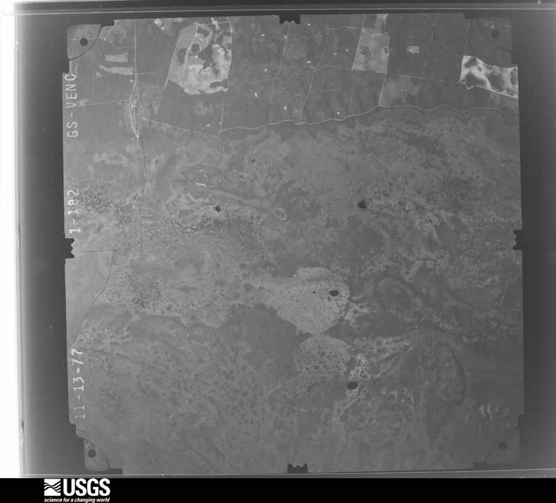 U.S. Geological Survey aerial photograph, 1977-11-13, scale 1:80000
