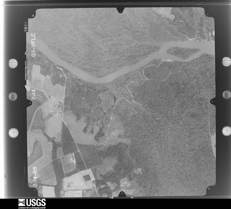 U.S. Geological Survey aerial photograph, 1988-02-01, scale 1:15000