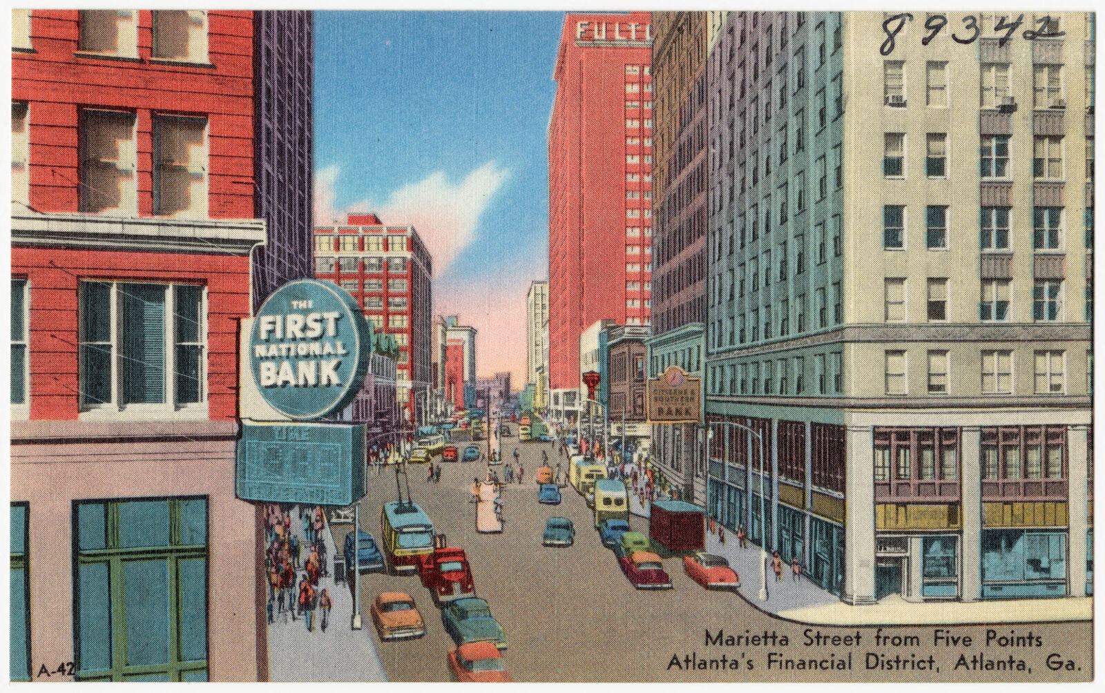Marietta Street from Five Points, Atlanta's financial district, Atlanta, Ga., Boston Public Library - undated