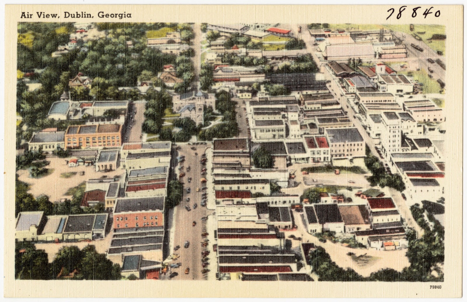 Air view, Dublin, Georgia, Boston Public Library - undated
