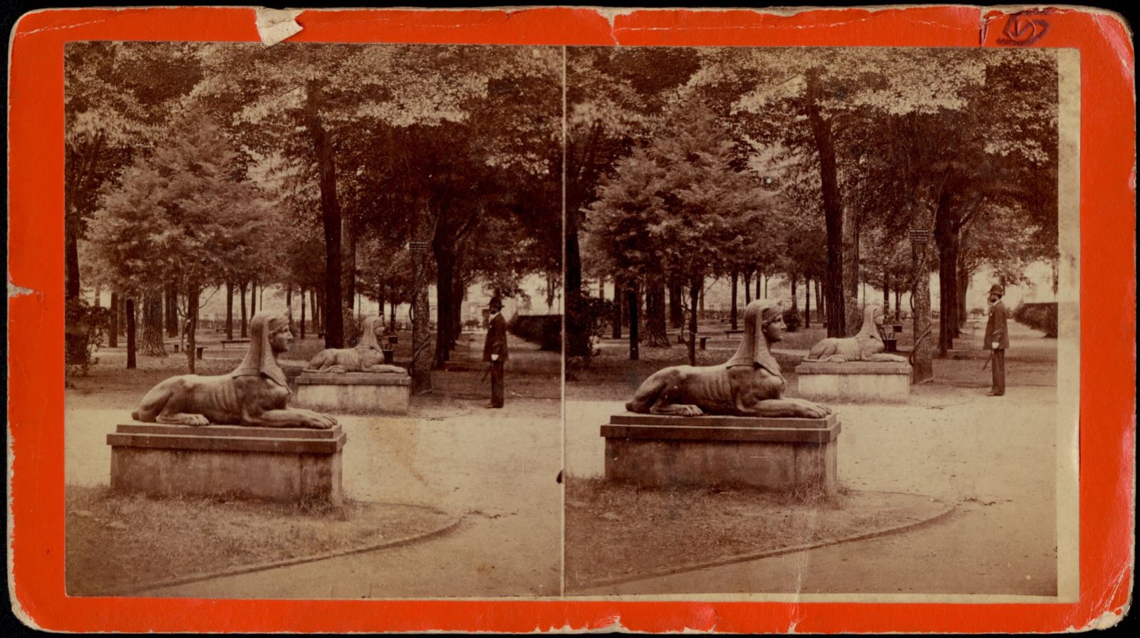 Entrance to Forsyth Park, Boston Public Library - undated