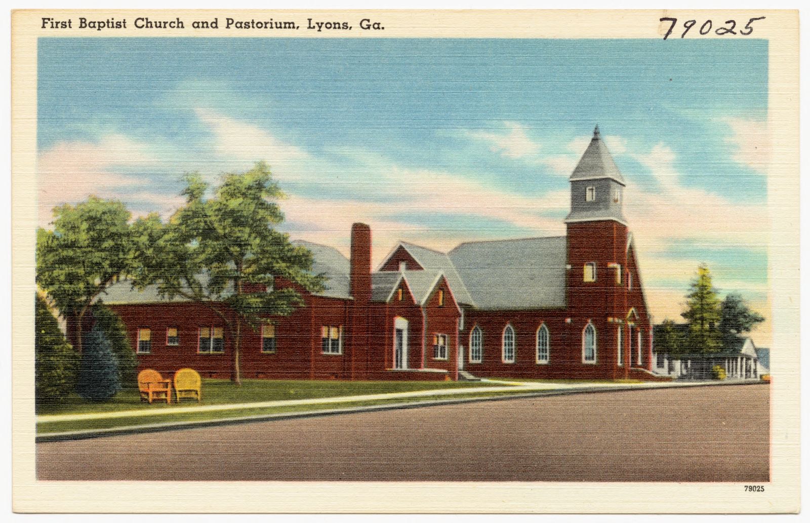 First Baptist Church and Pastorium, Lyons, Ga., Boston Public Library - undated