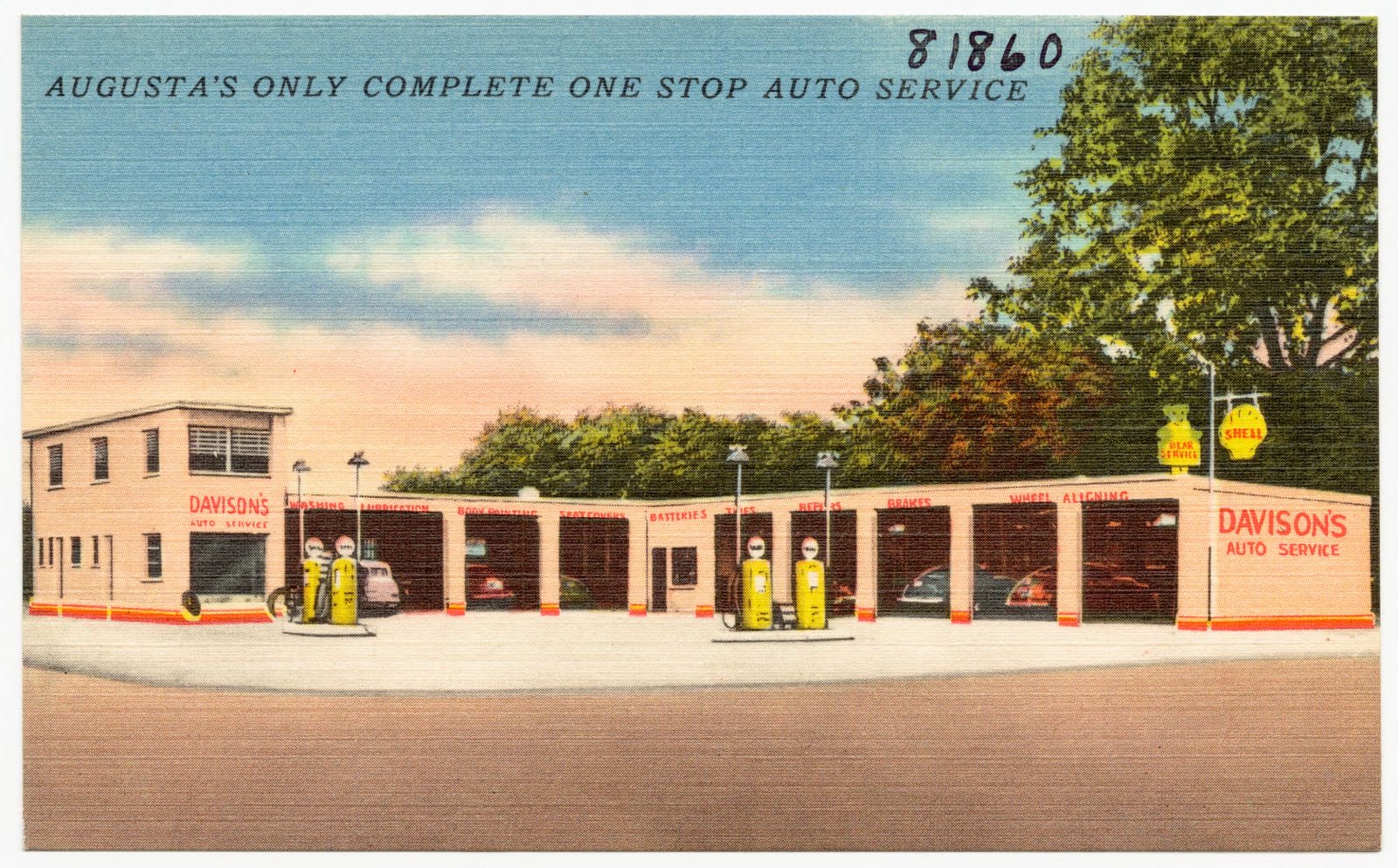 Davison's Auto Service, Augusta's only complete one stop auto service, Boston Public Library - undated