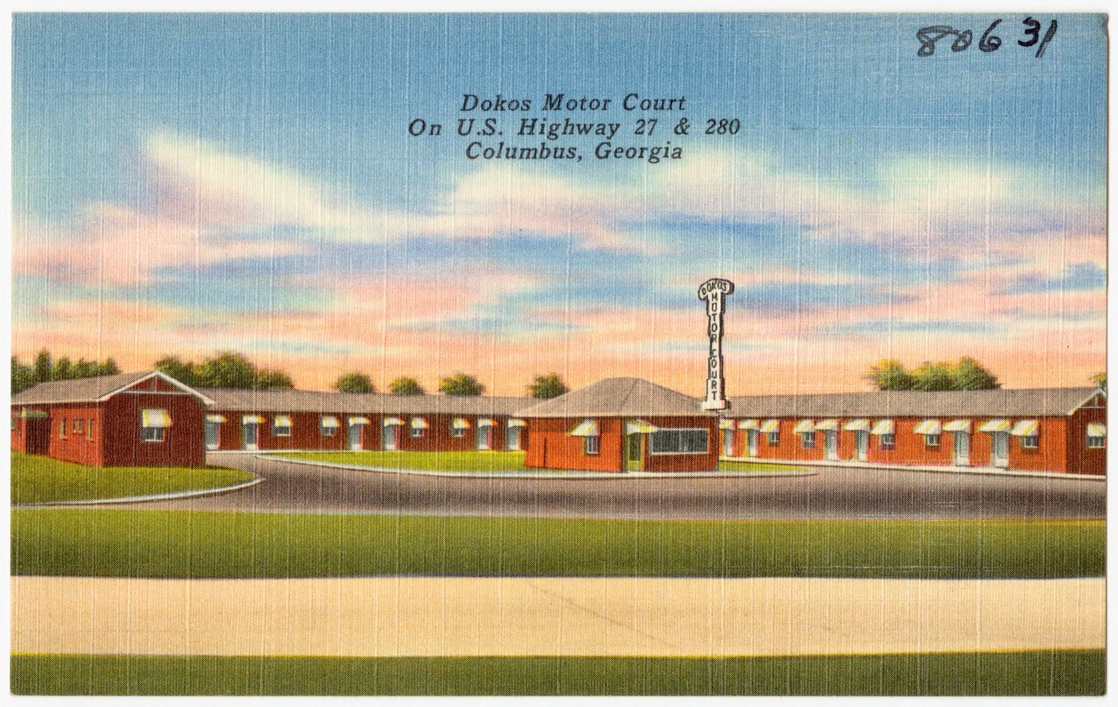 Dakos Motor court on U.S. Highway 27 & 280, Columbus, Georgia, Boston Public Library - undated