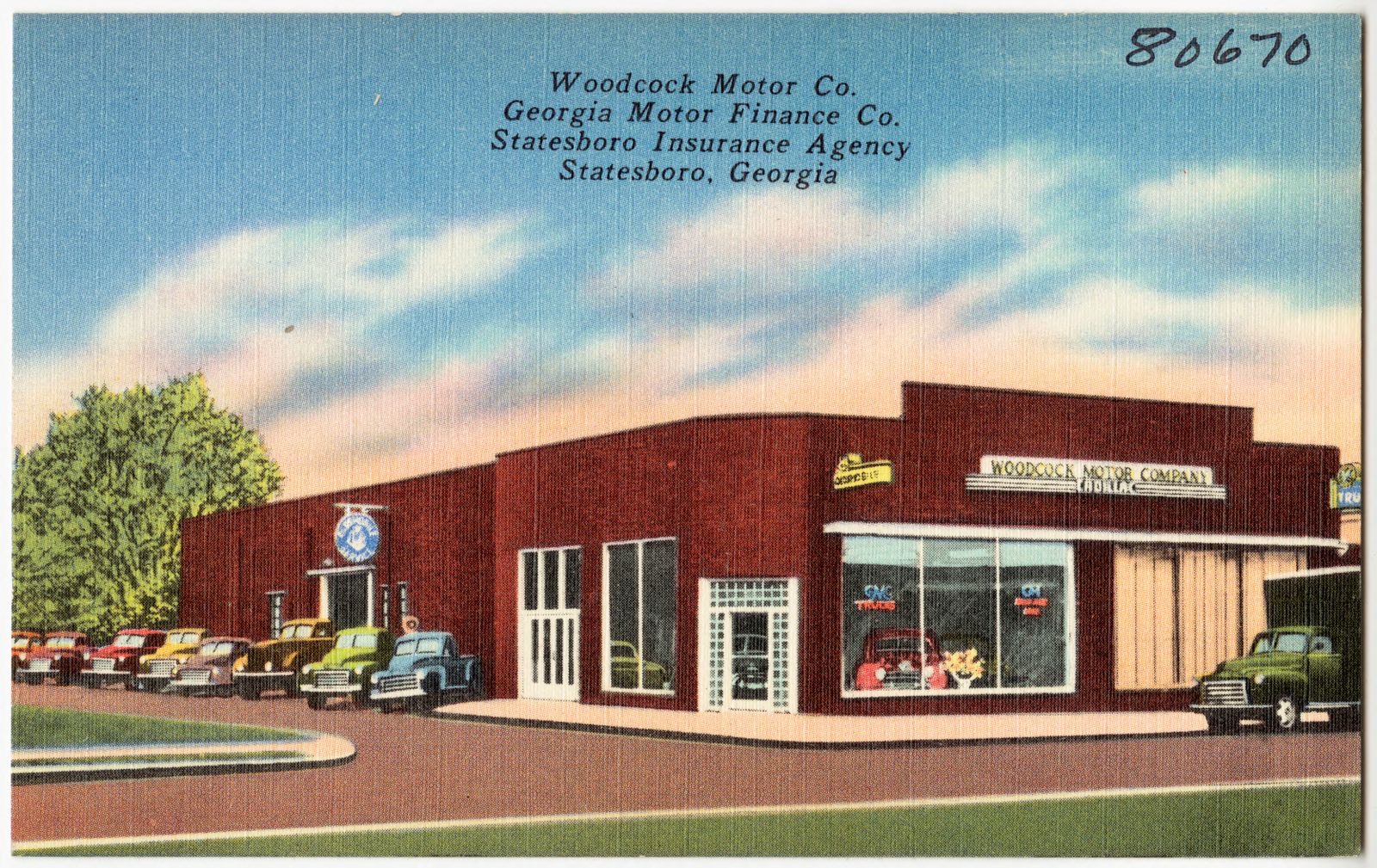 Woodcock Motor Co., Georgia Motor Finance Co., Statesboro Insurance Agency, Statesboro, Georgia, Boston Public Library - undated