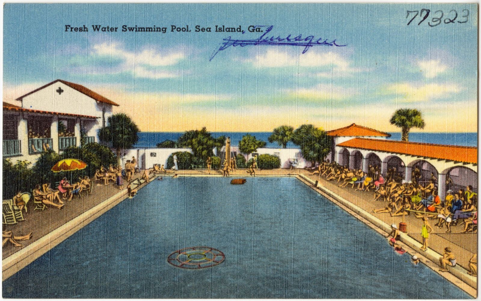 Fresh water swimming pool, Sea Island, Ga., Boston Public Library - undated