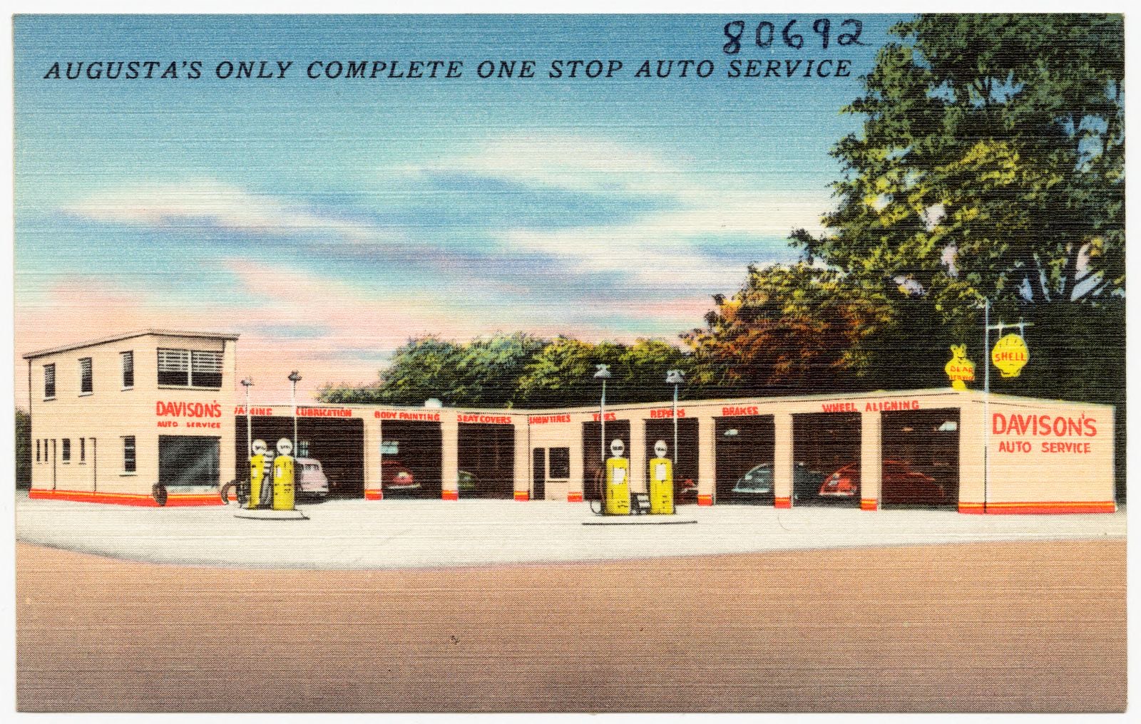 Davison's Auto Service, Augusta's only complete one stop auto service, Boston Public Library - undated