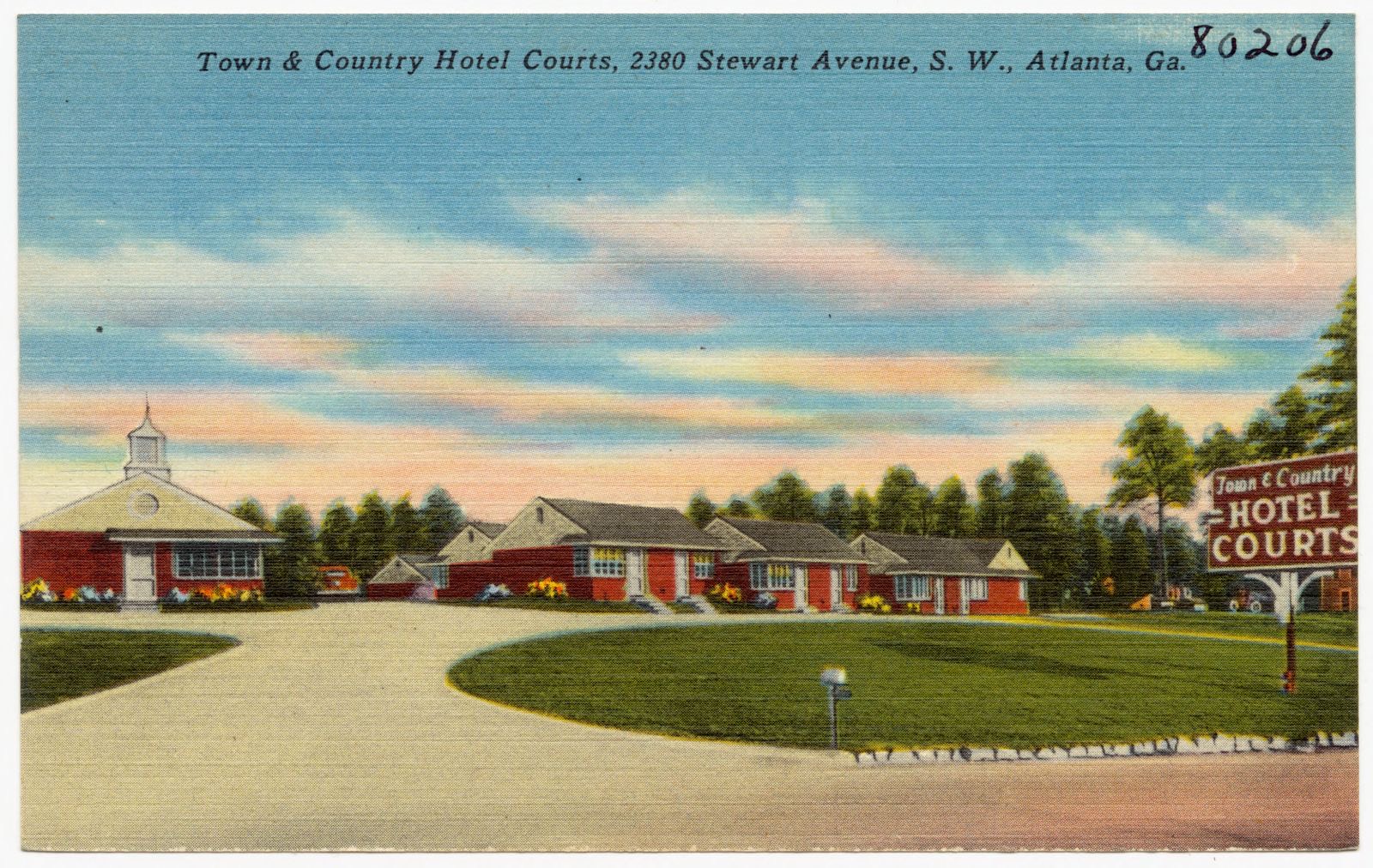 Town & Country Hotel Courts, 2380 Stewart Avenue, S. W., Atlanta, Ga., Boston Public Library - undated