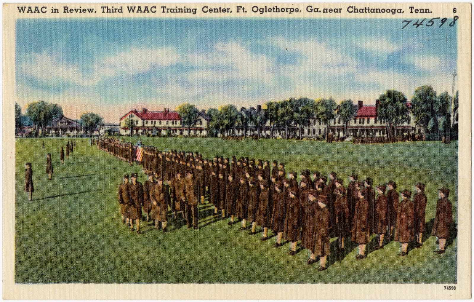 WAAC in review, Third WAAC Training Center, Ft. Oglethorpe, Ga., near Chattanooga, Tenn., Boston Public Library - undated