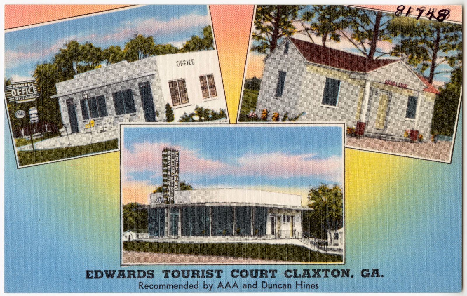 Edwards Tourist Court, Claxton, Ga., Boston Public Library - undated