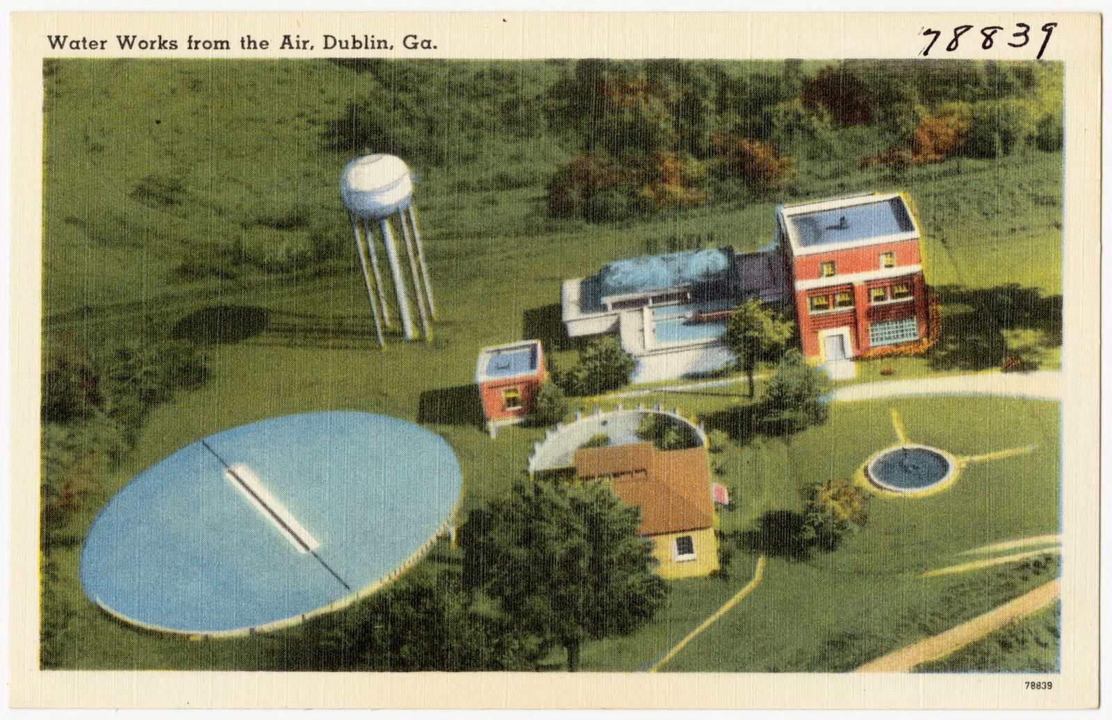 Water works from the air, Dublin, Ga., Boston Public Library - undated