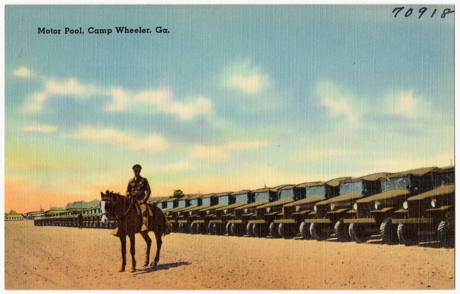 Motor pool, Camp Wheeler, Ga., Boston Public Library - undated