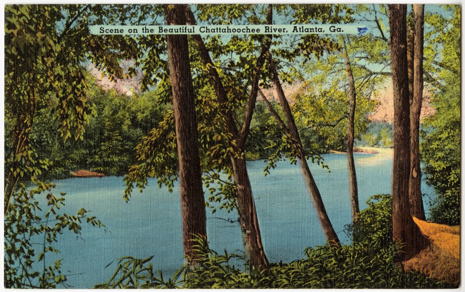 Scene on the beautiful Chattahoochee River, Atlanta, Ga., Boston Public Library - undated