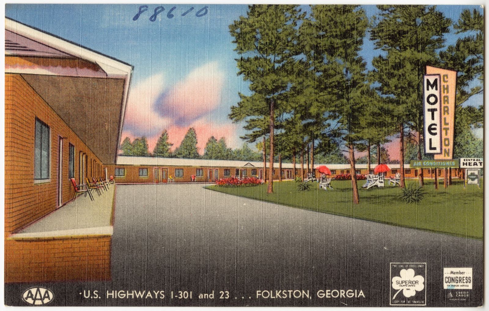 Charlton Motel, U.S. Highway I-301 and 23... Folkston, Georgia, Boston Public Library - undated