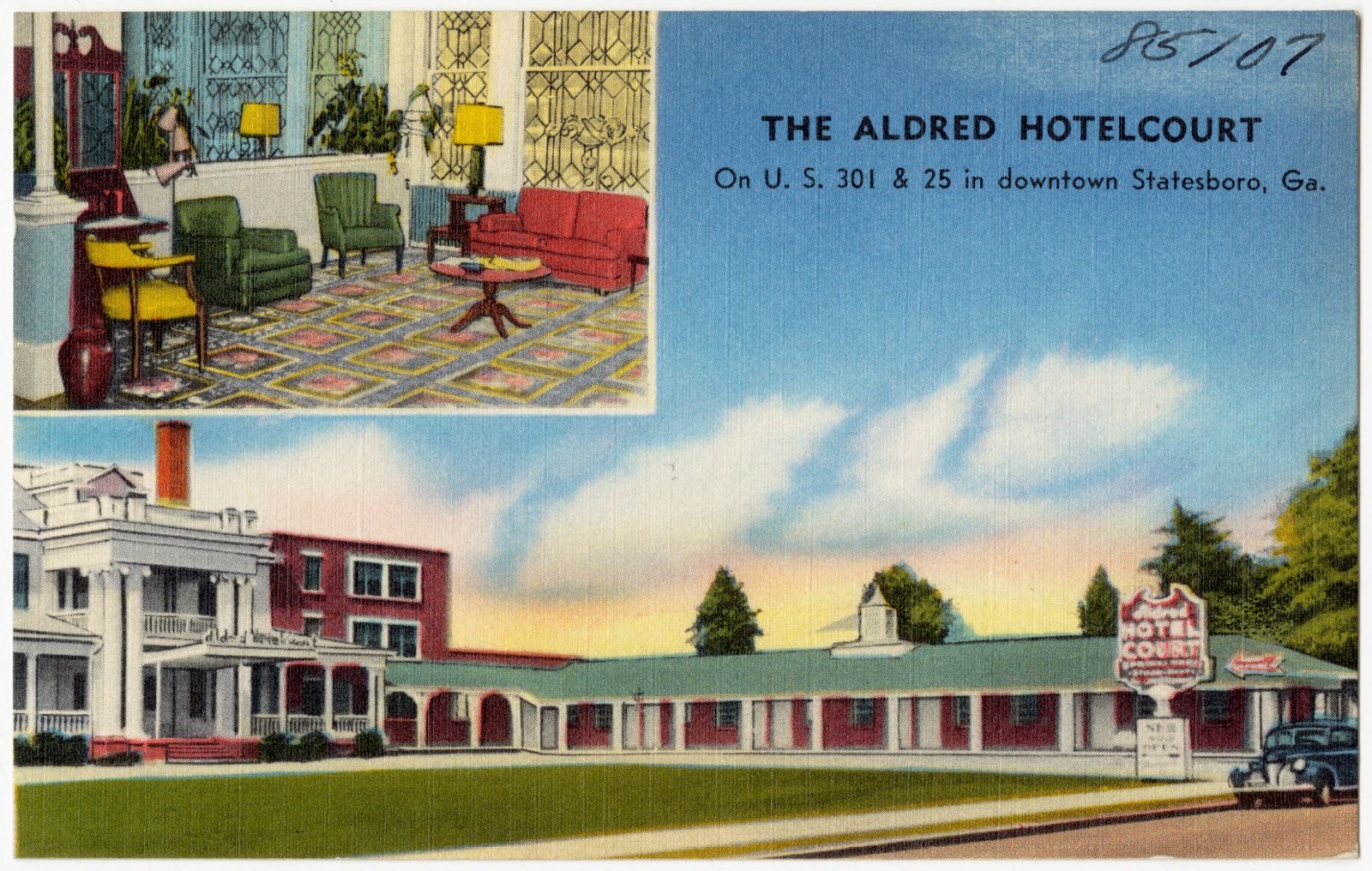 The Aldred Hotelcourt, on U.S. 301 & 25 in downtown Statesboro, Ga., Boston Public Library - undated