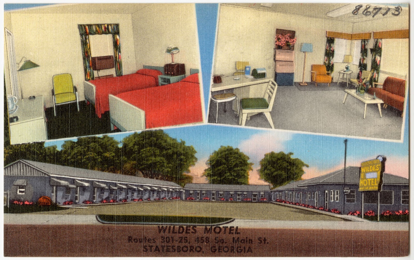 Wildes Motel, on route 301 and 25, 458 S. Main St., Statesboro, Ga., Boston Public Library - undated