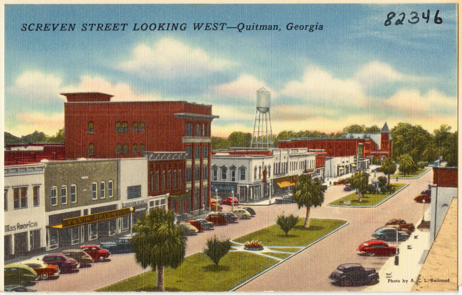 Screven Street looking west -- Quitman, Georgia, Boston Public Library - undated