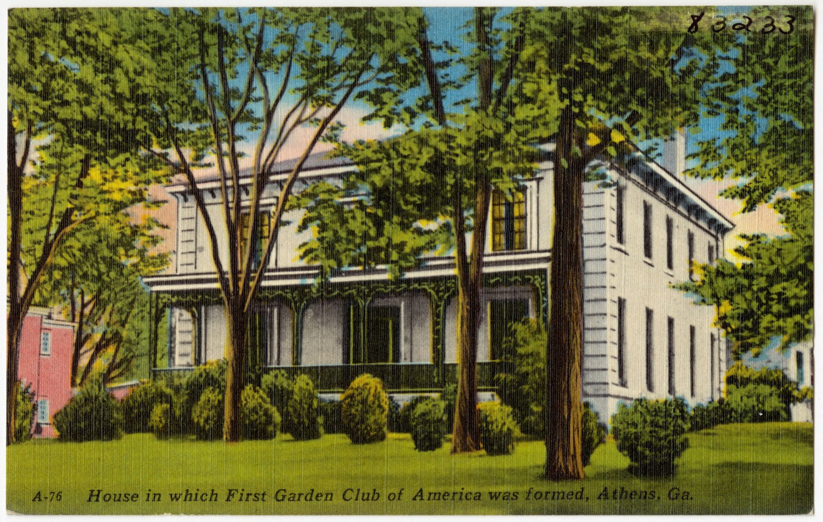 House in which First Garden Club of America was formed, Athens, Ga., Boston Public Library - undated