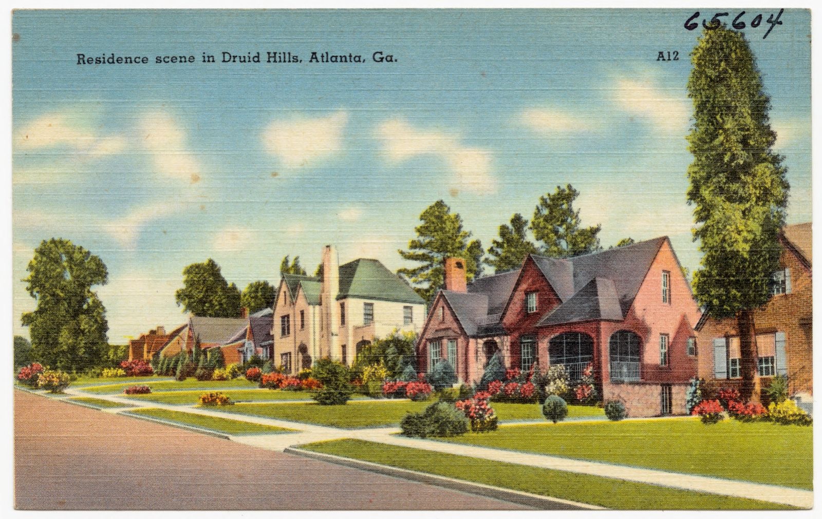 Residence scene in Druid Hills, Atlanta, Ga., Boston Public Library - undated