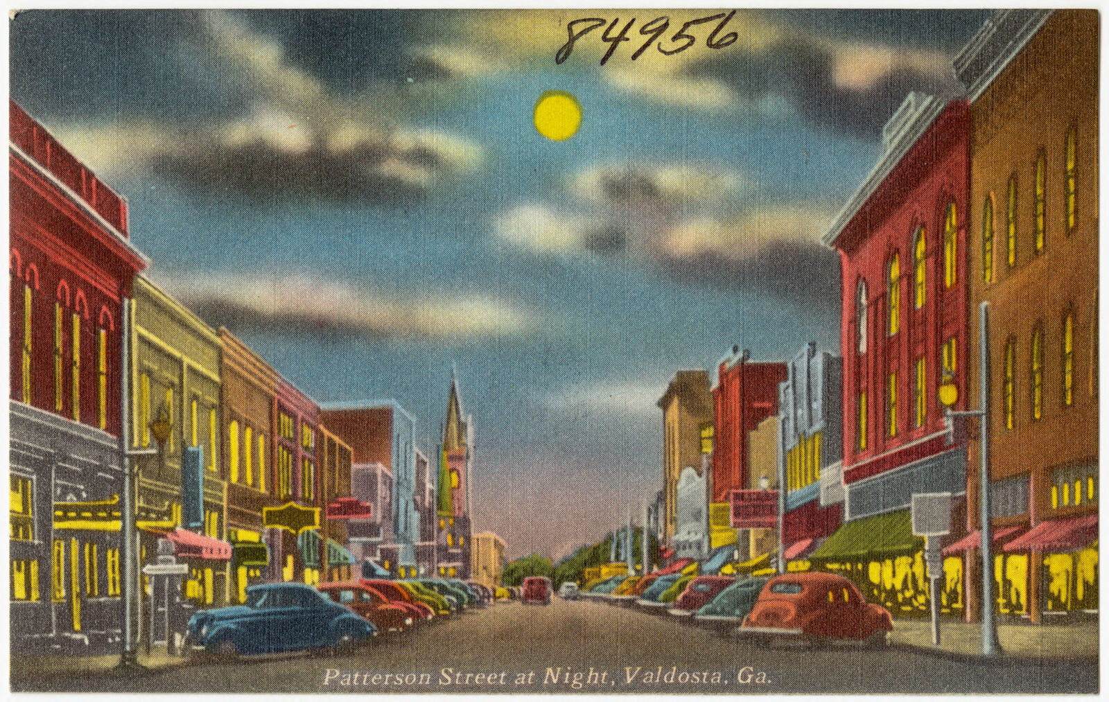 Patterson Street at Night, Valdosta, Ga., Boston Public Library - undated