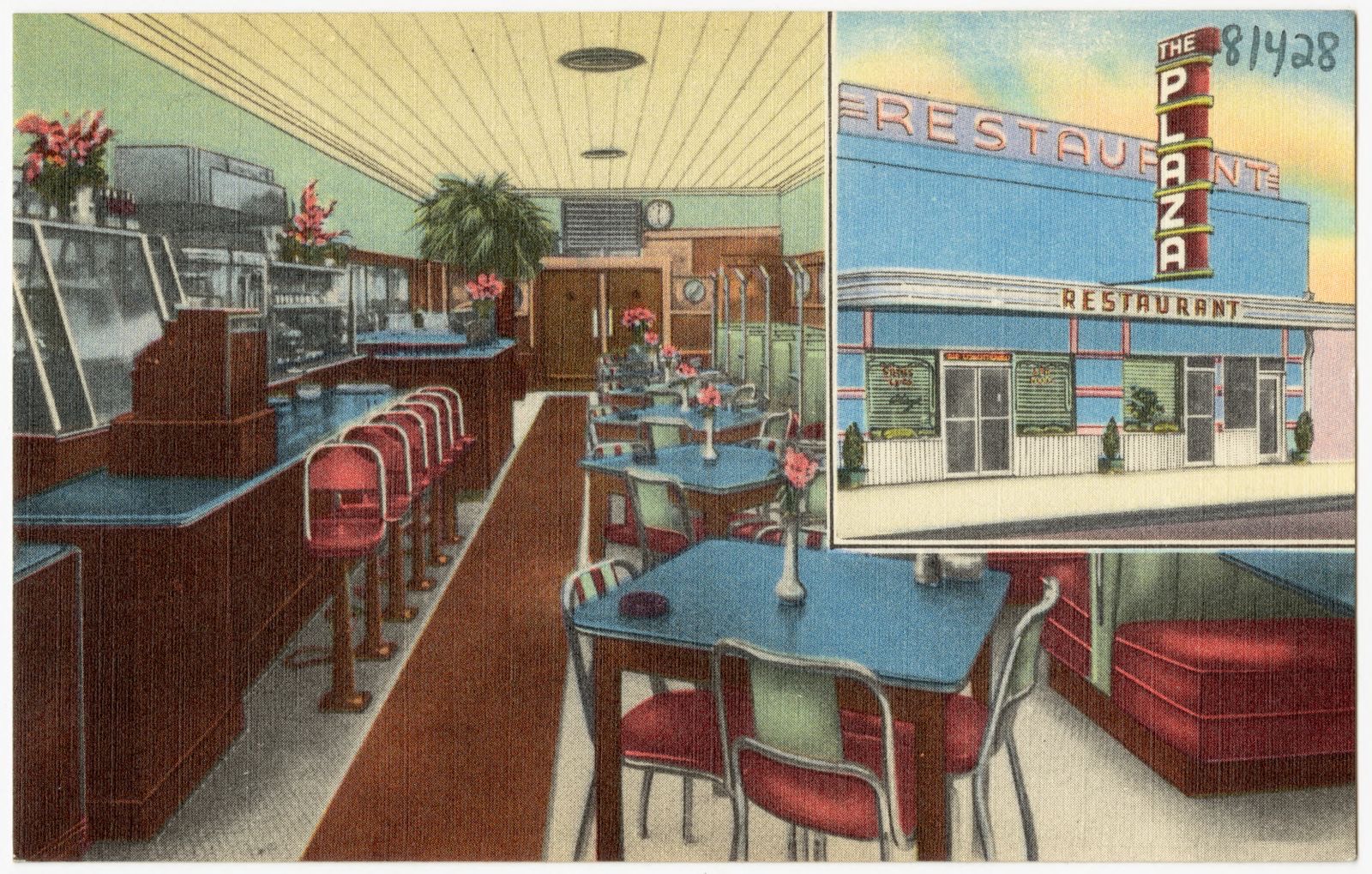 The Plaza Restaurant, Boston Public Library - undated