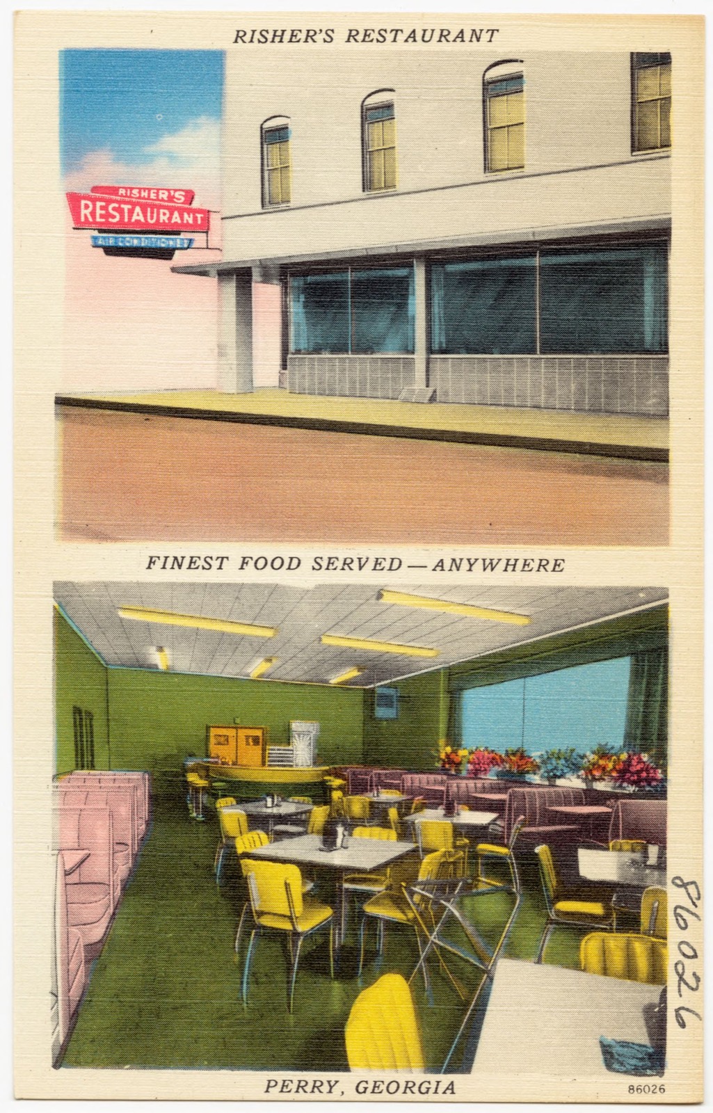 Risher's Restaurant, finest food served -- anywhere, Boston Public Library - undated