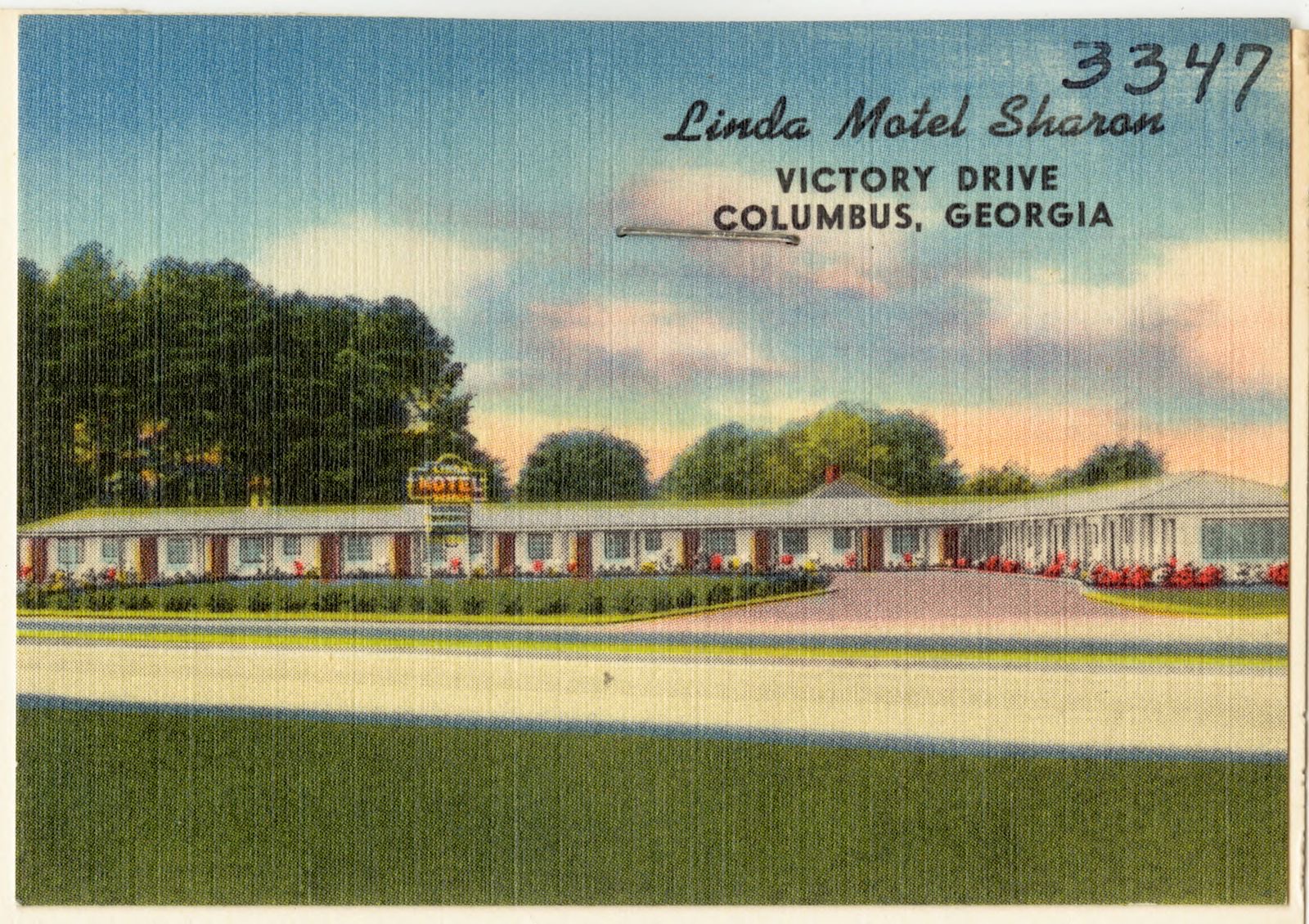 Linda Motel Sharon, Victory Drive, Columbus, Georgia, Boston Public Library - undated