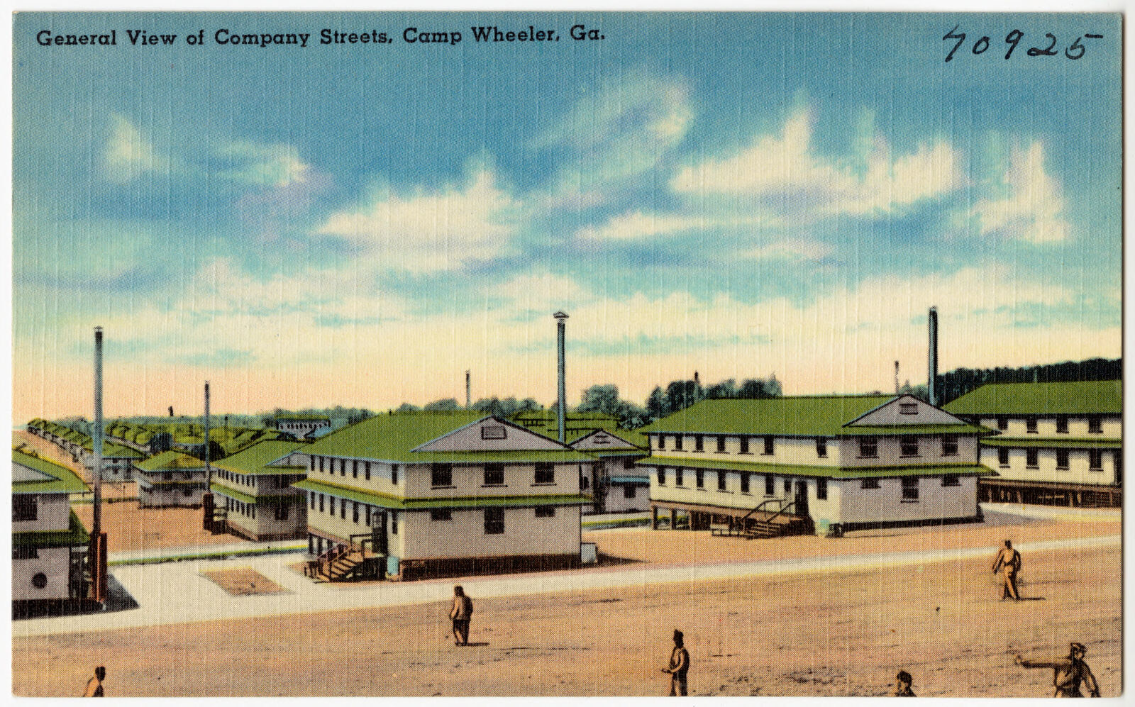 General view of company streets, Camp Wheeler, Ga., Boston Public Library - undated