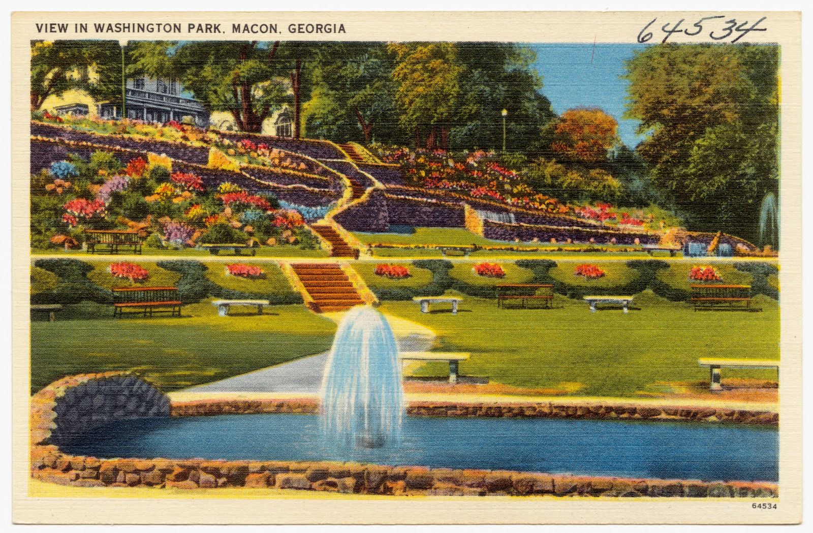 View of Washington Park, Macon, Georgia, Boston Public Library - undated