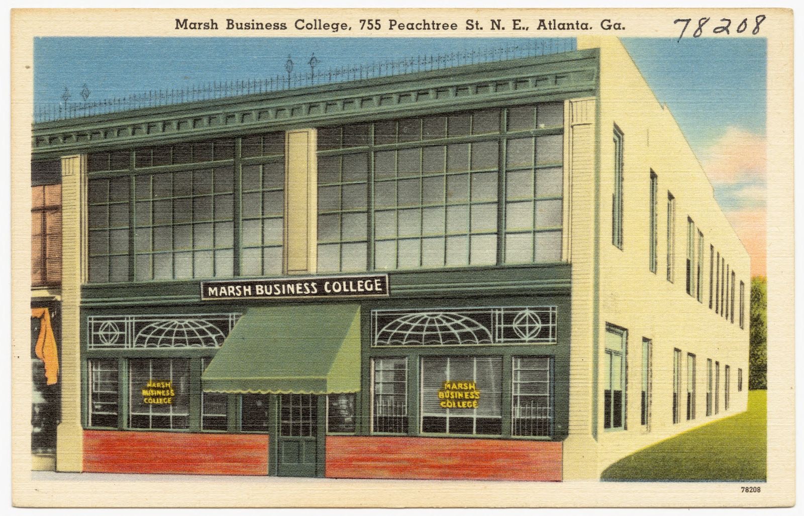 Marsh Business College, 755 Peachtree St. N. E., Atlanta, Ga., Boston Public Library - undated
