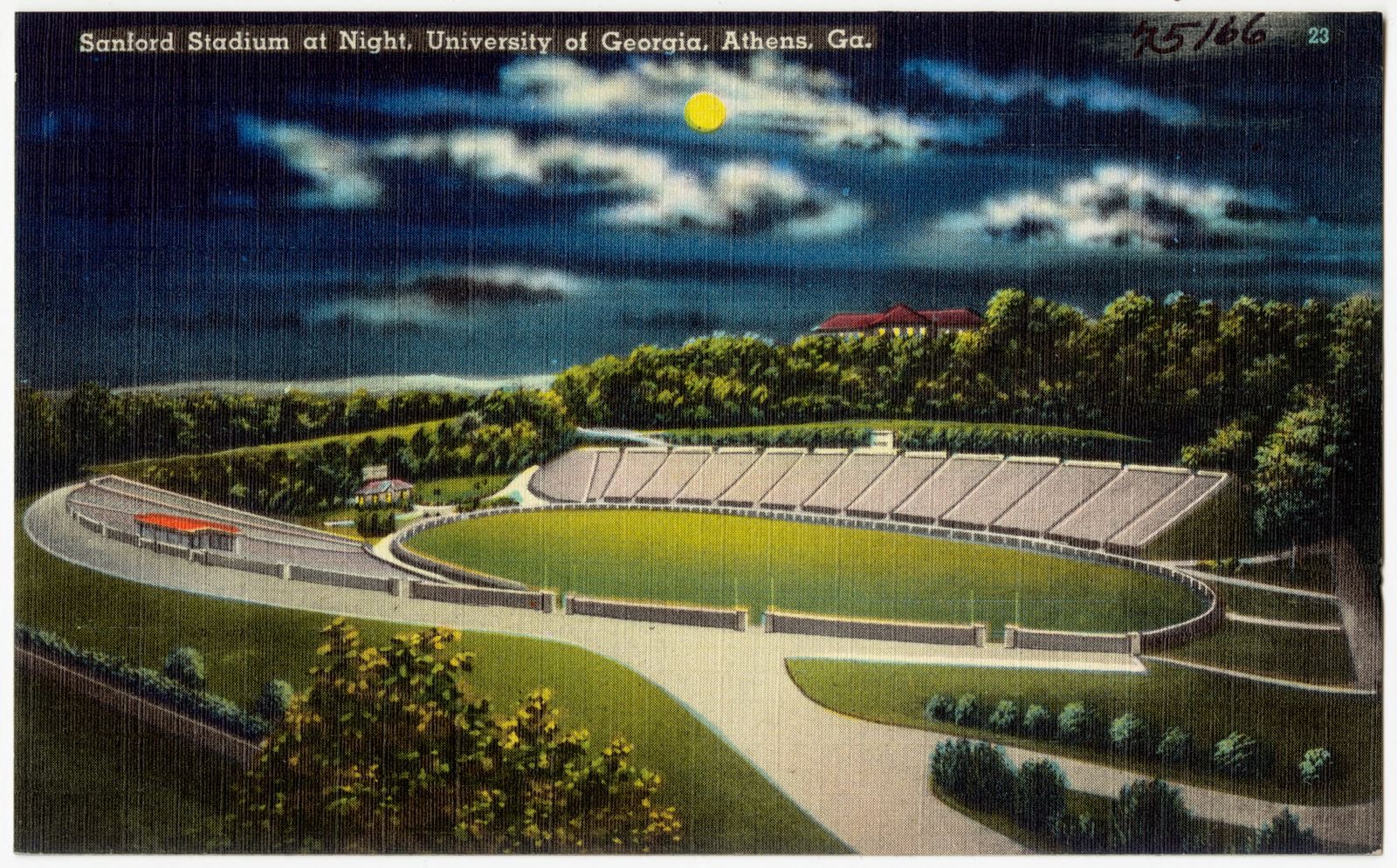 Sanford Stadium at night, University of Georgia, Athens, Ga., Boston Public Library - undated