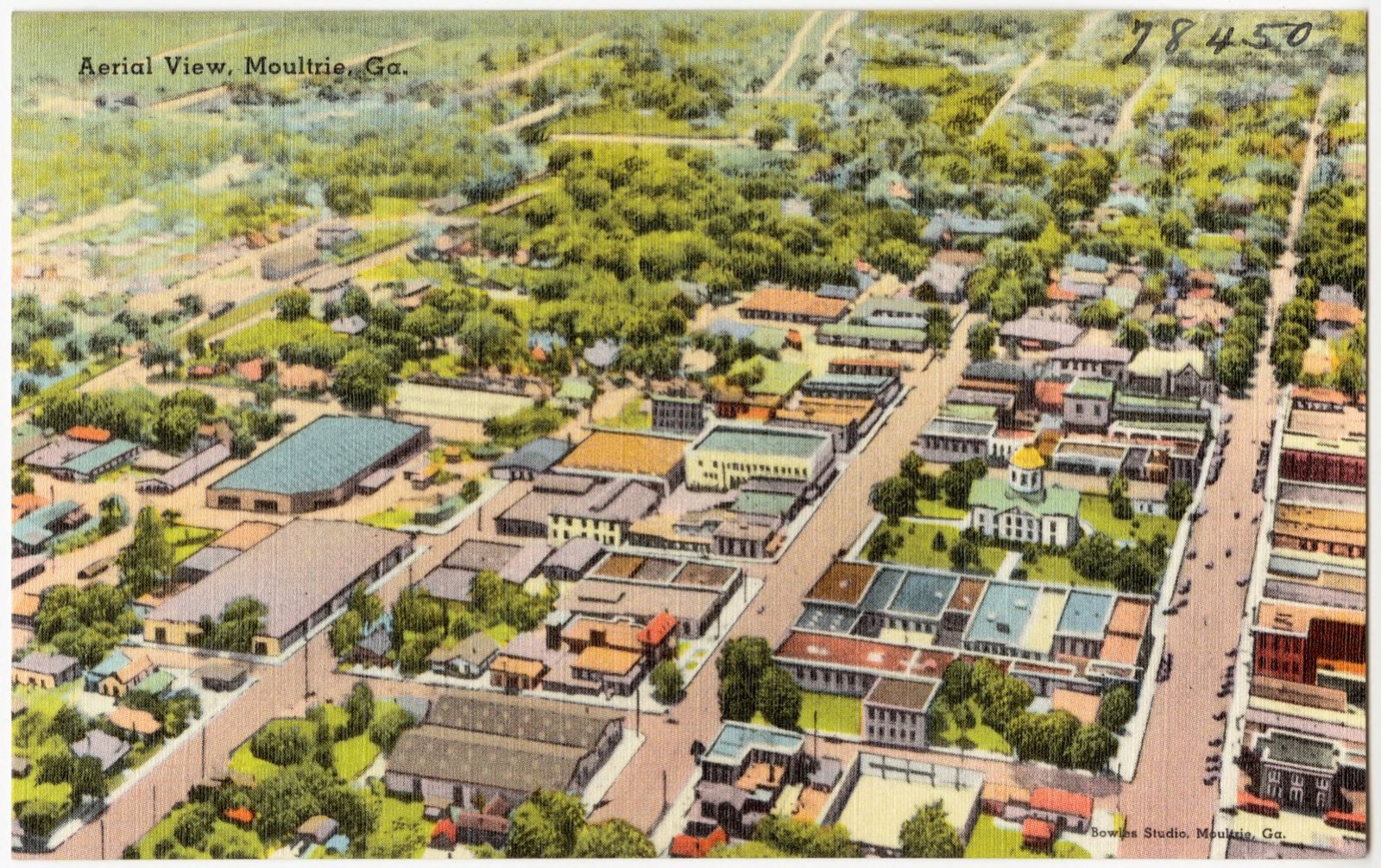 Aerial view, Moultrie, Ga., Boston Public Library - undated