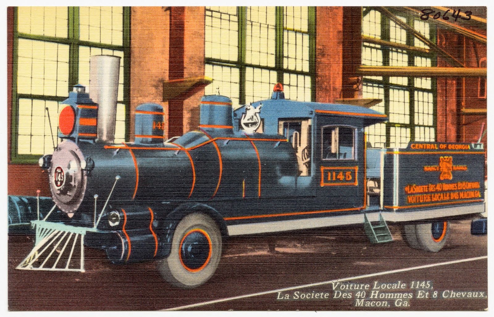 Voiture Locale 1145, La Societe des 40 Hommes et 8 Chevaux, Macon, Ga., Boston Public Library - undated
