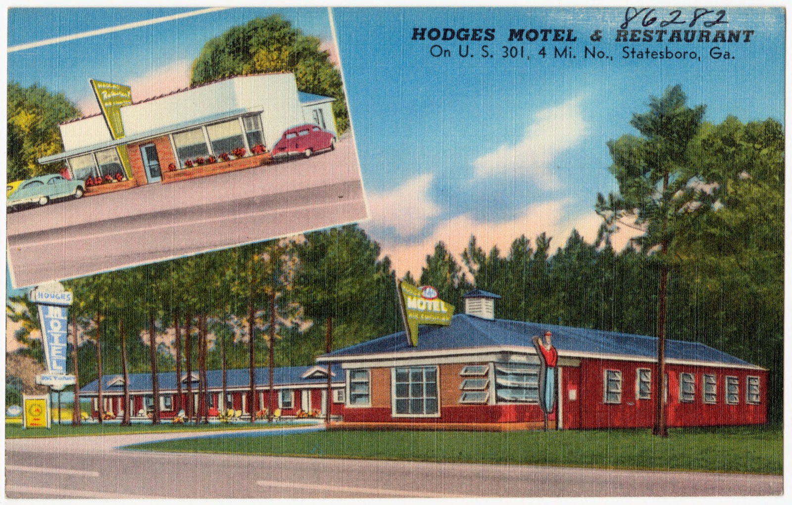 Hodges Motel & Restaurant, On U.S., 301, 4 mi. no., Statesboro, Ga., Boston Public Library - undated