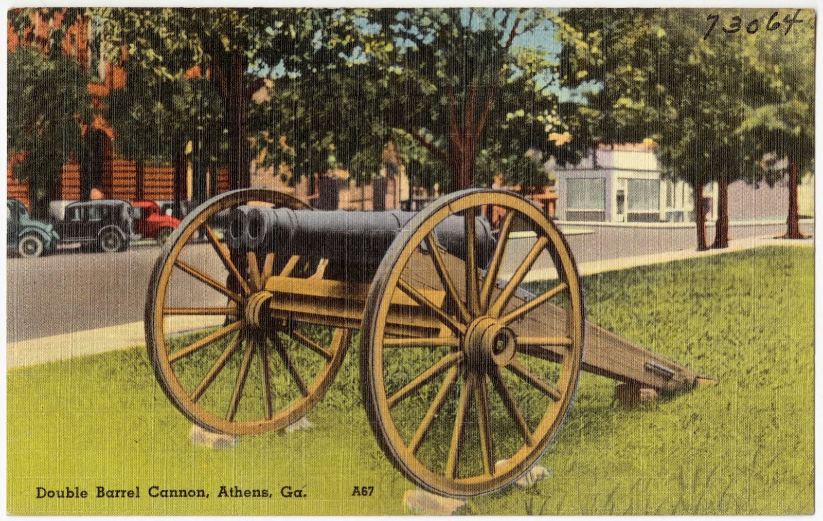Double barrel cannon, Athens, Ga., Boston Public Library - undated