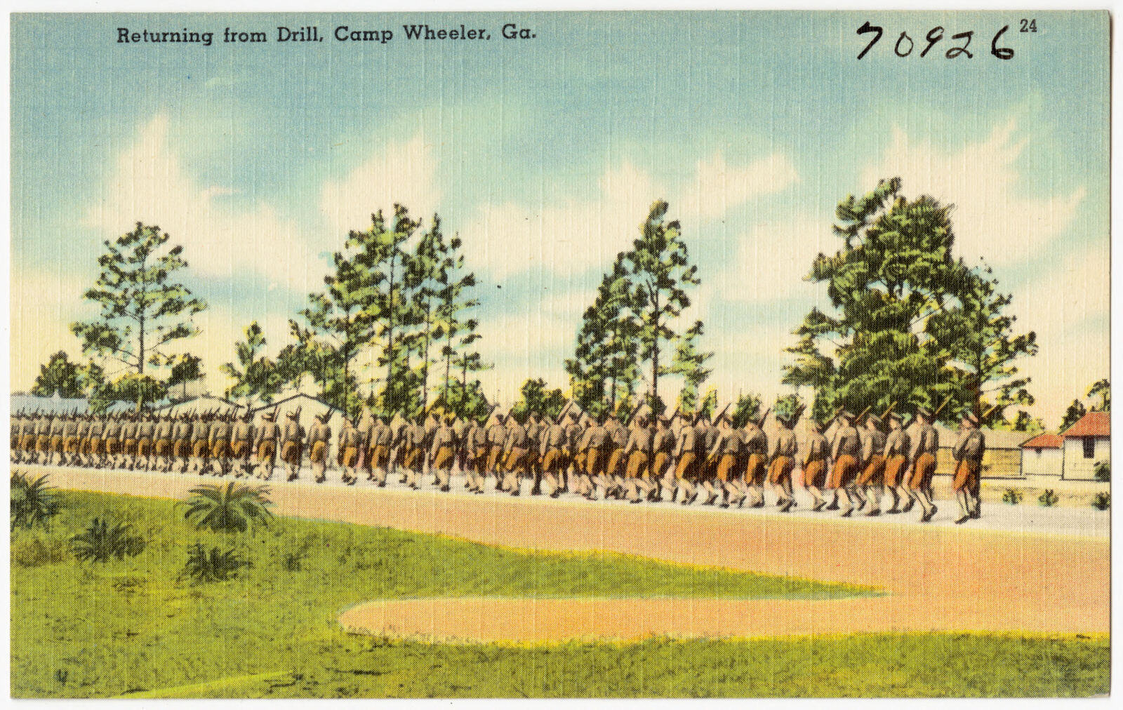 Returning from drill, Camp Wheeler, Ga., Boston Public Library - undated