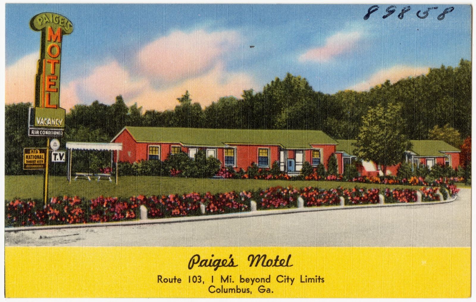 Paige's Motel, Route 103, 1 mi. beyond city limits, Columbus, Ga., Boston Public Library - undated