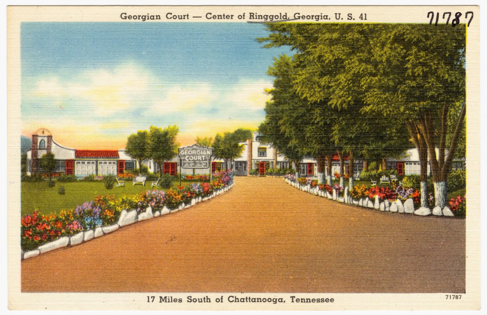 Georgia Court -- center of Ringgold, Georgia, U. S. 41, 17 miles south of Chattanooga, Tennessee, Boston Public Library - undated