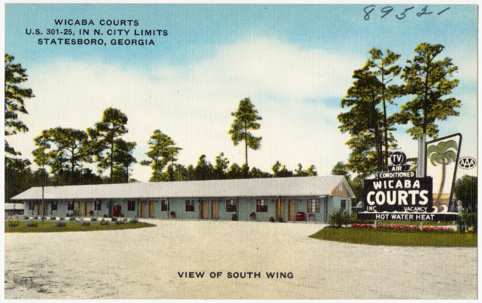 Wicaba Courts, U.S. 301-25, in N city limits, Statesboro, Georgia, Boston Public Library - undated