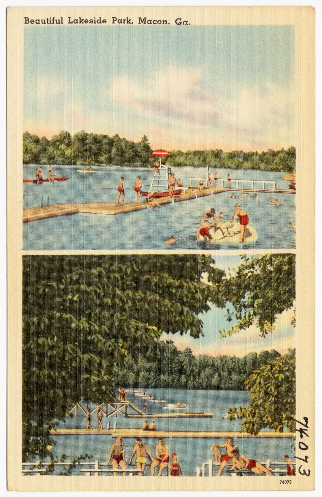 Beautiful Lakeside Park, Macon, Ga., Boston Public Library - undated