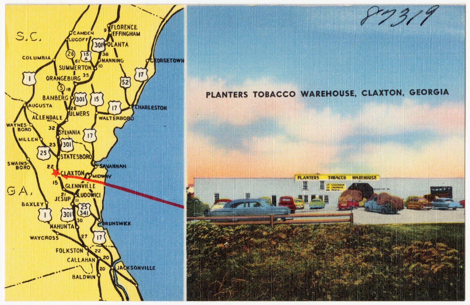 Planters tobacco warehouse, Claxton, Georgia, Boston Public Library - undated