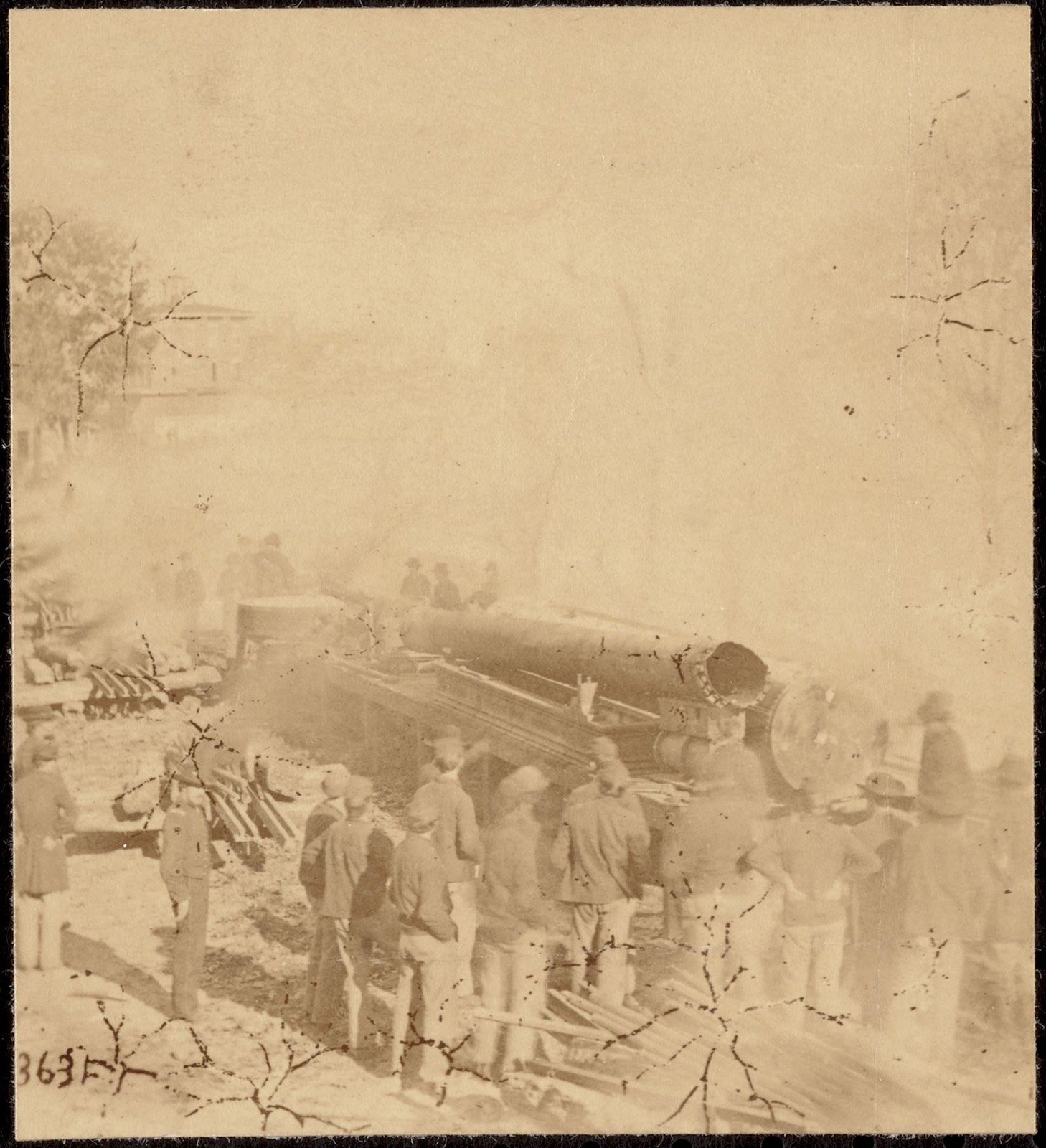 Sherman's men destroying railroad, Boston Public Library - undated
