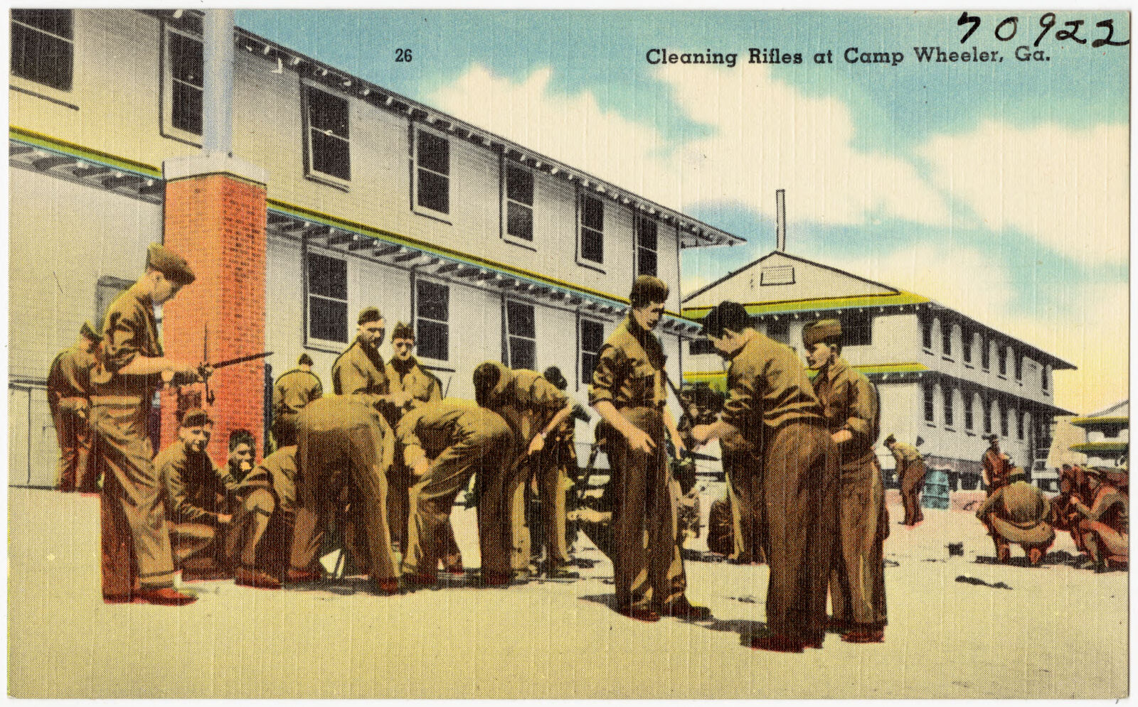 Cleaning rifles at Camp Wheeler, Ga., Boston Public Library - undated