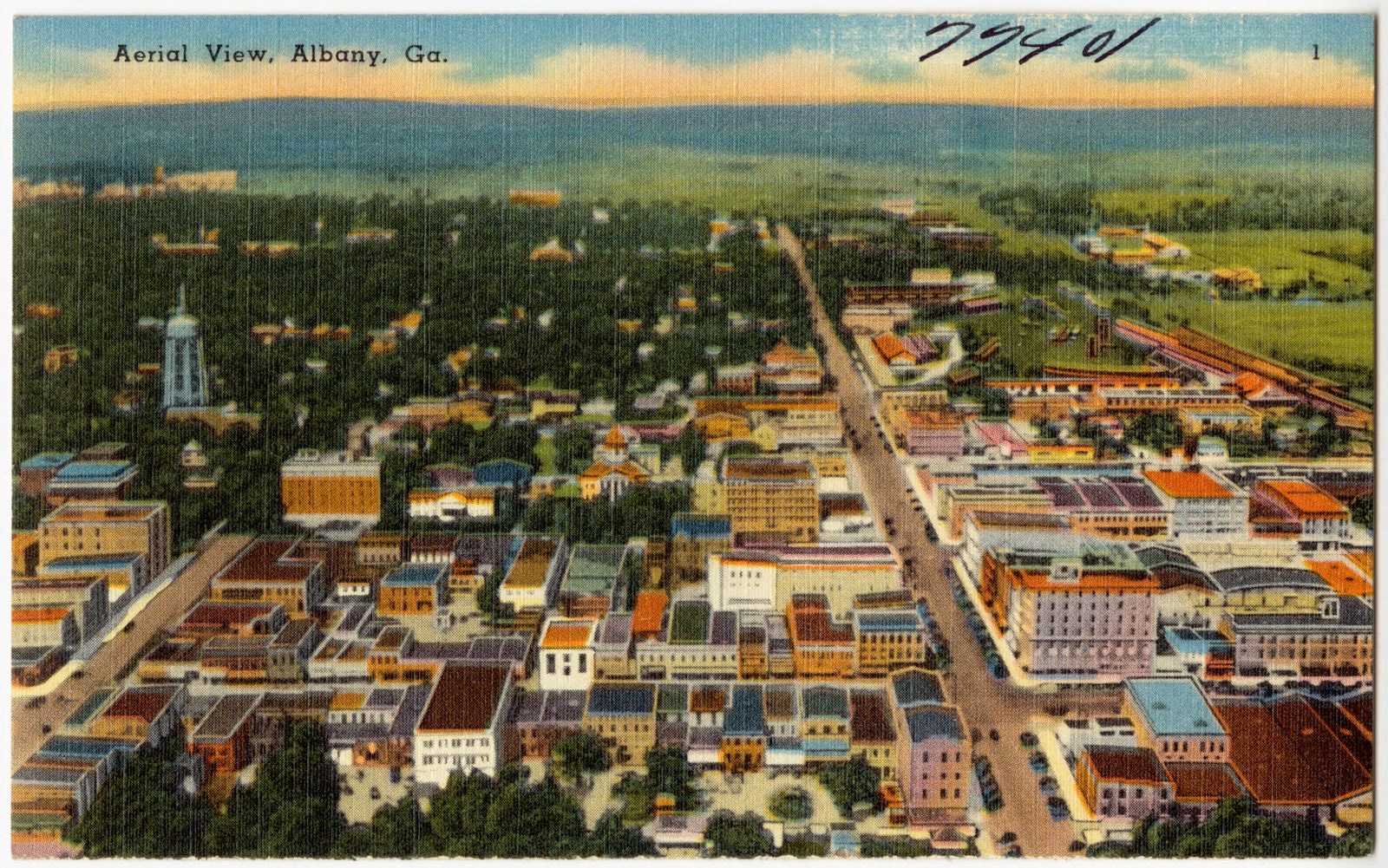 Aerial view, Albany, Ga., Boston Public Library - undated