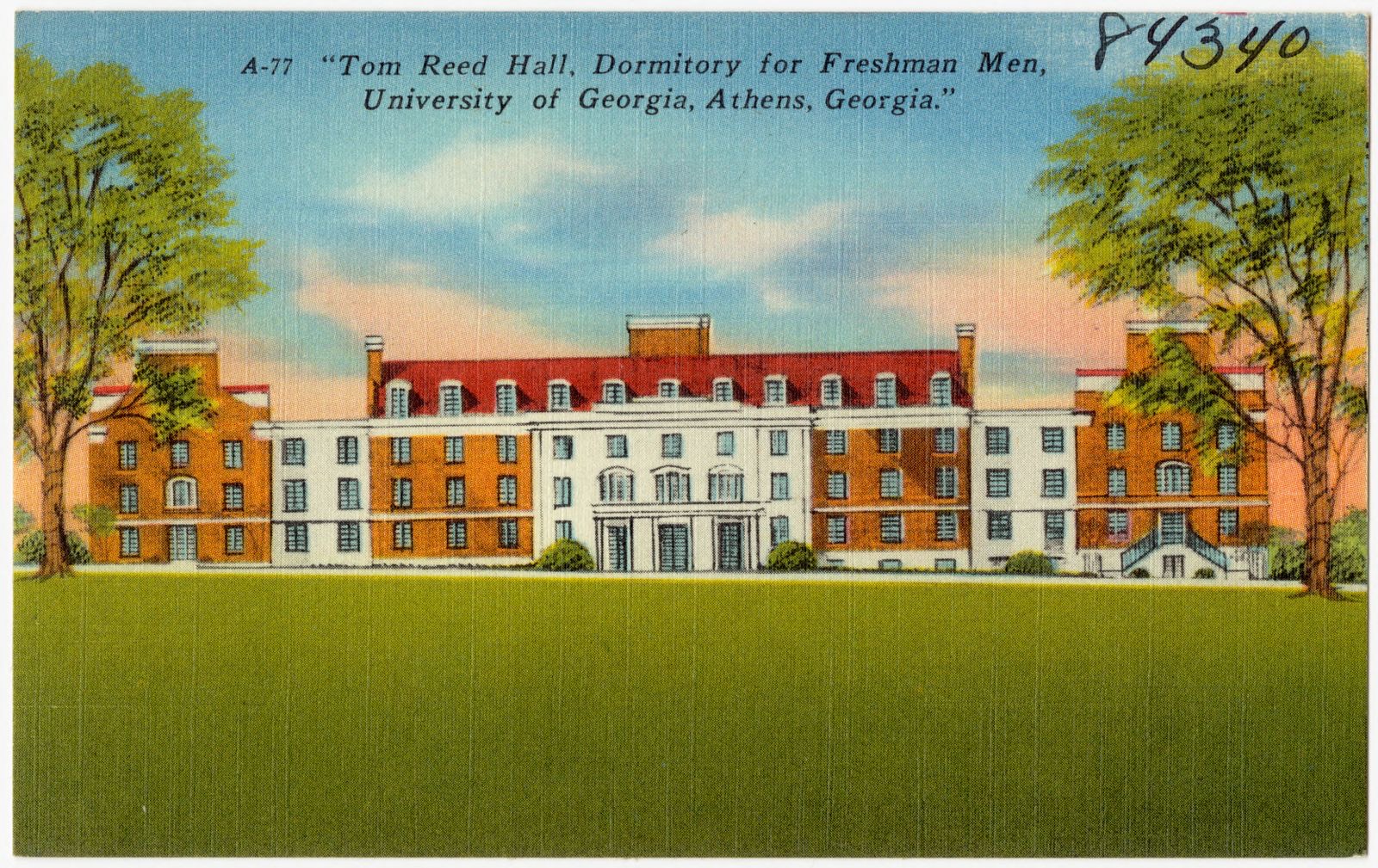 "Tom Reed Hall, dormitory for freshman men, University of Georgia, Athens, Georgia.", Boston Public Library - undated