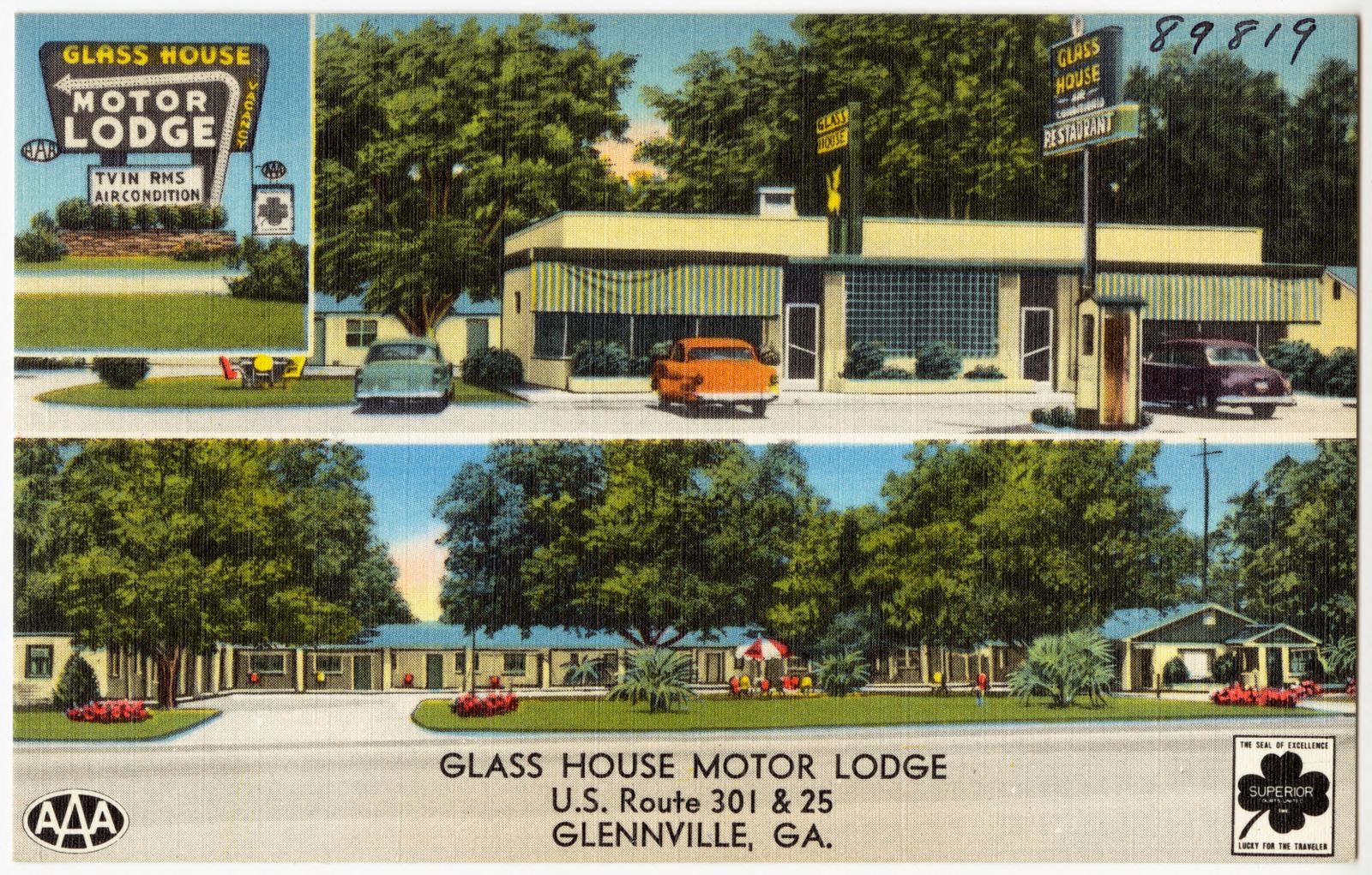 Glass House Motor Lodge, U.S. Route 301 & 25, Glennville, Ga., Boston Public Library - undated